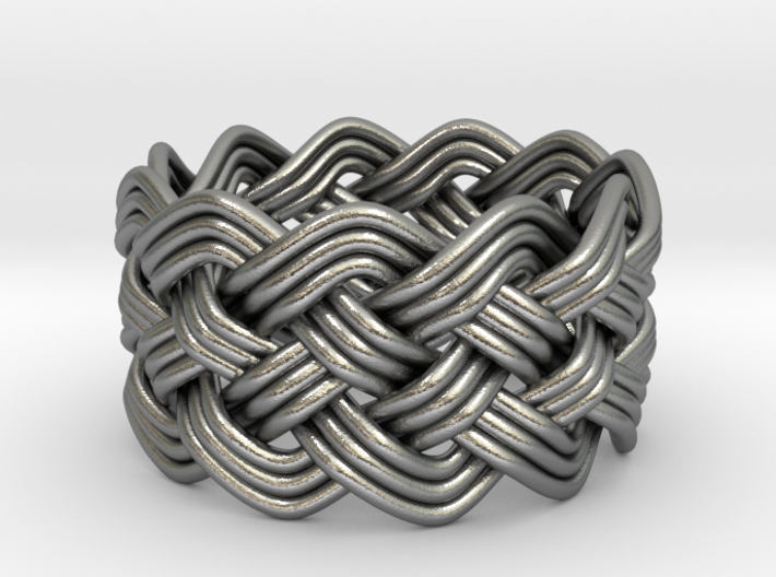 Turk's Head Knot Ring 5 Part X 11 Bight - Size 10 3d printed 