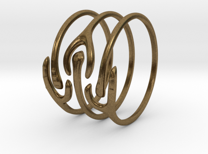 The Ripple Stacked Rings 3d printed