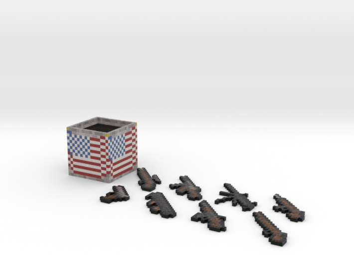 Flan's Mod American Guns and Weapon Box 3d printed 