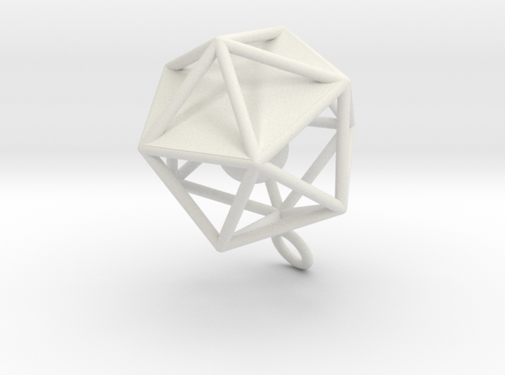 Dodecahedron and Ball Earrings 3d printed