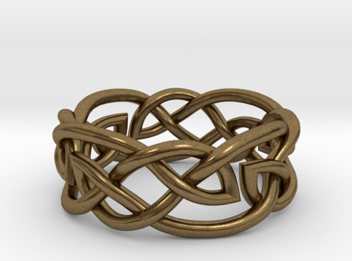 Leaf Celtic Knot Ring 3d printed