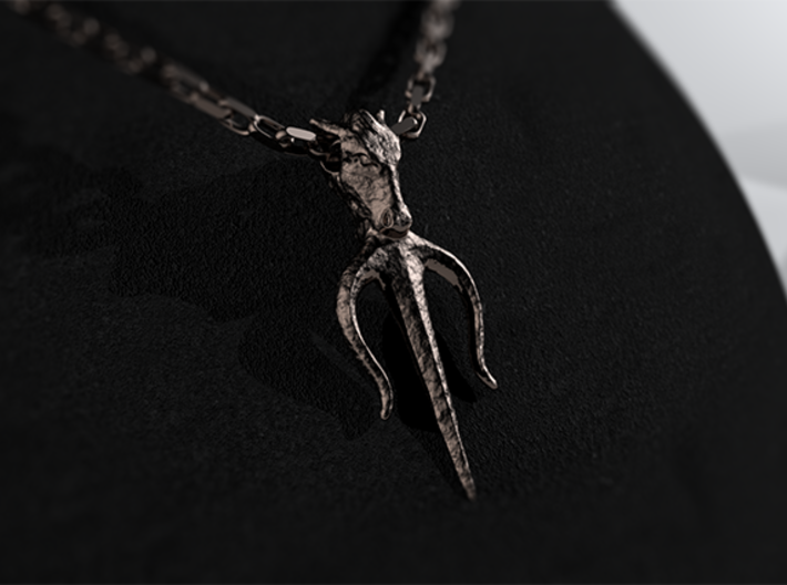 Poseidons Trident Necklace 3d printed