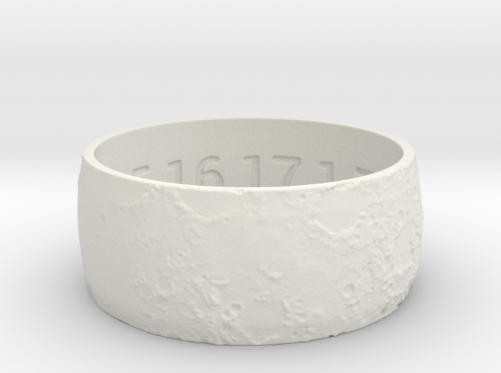 Lunar Surface Ring 2 Ring Size 12.5 3d printed