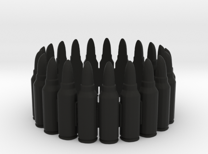 7.62x39 Bullet Round Ring #1, Ring Size 10 3d printed