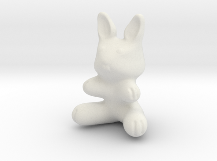 Plastic Bunny (2in./5.08cm) 3d printed