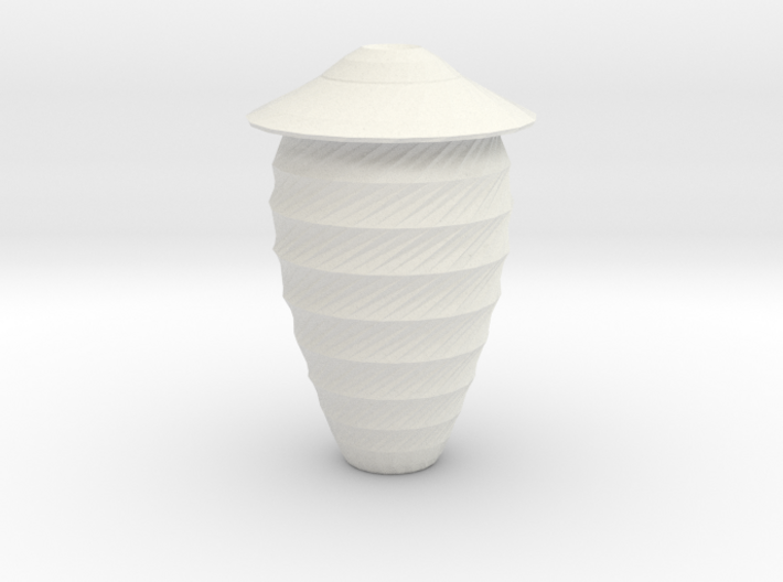 twisted shield vase 3d printed
