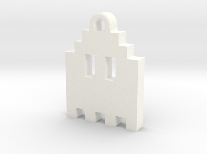 Pac Man Ghost 8-bit Earring 1 (looks up | moving) 3d printed