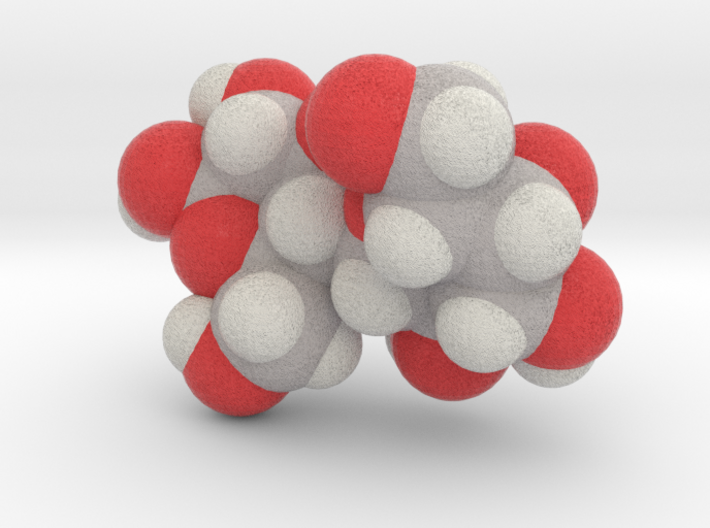 Lactose molecule (x40,000,000, 1A = 4mm) 3d printed