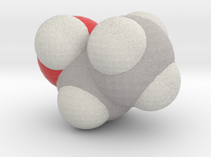Ethanol molecule (x40,000,000, 1A = 4mm) 3d printed