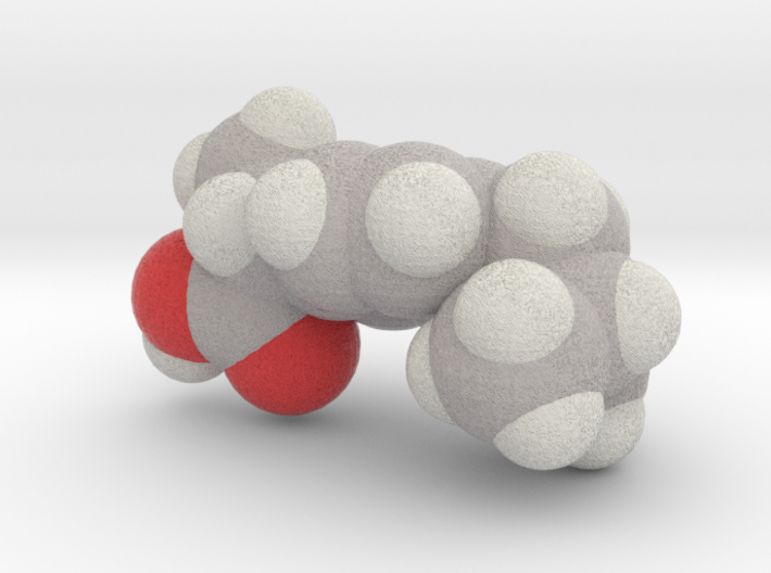 Advil molecule (x40,000,000, 1A = 4mm) 3d printed