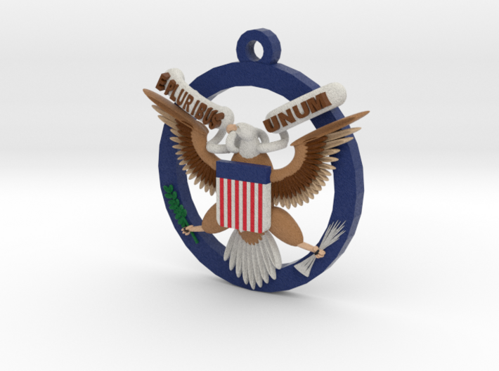 US Great Seal Emblem_Keychain 3d printed