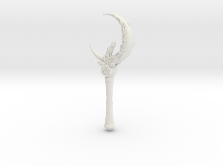 Goth Crescent Wand Knotwork 3d printed