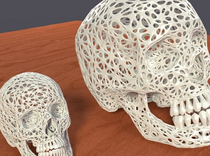 Lace Skull, Half Size 3d printed 