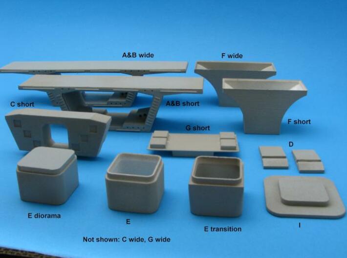 HO/1:87 Precast concrete bridge segment (wide/no r 3d printed 