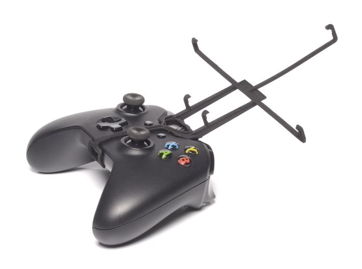 Controller mount for Xbox One & Samsung Galaxy Not 3d printed Without phone - A Nexus 7 and a black Xbox One controller