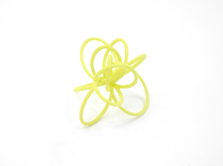 Flora Ring B (Size 8) 3d printed Custom Dyed Color (Key Lime)