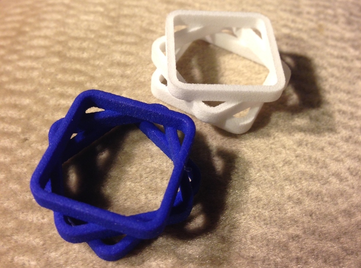 Stacked And Staggered Ring - US Size 07 3d printed 