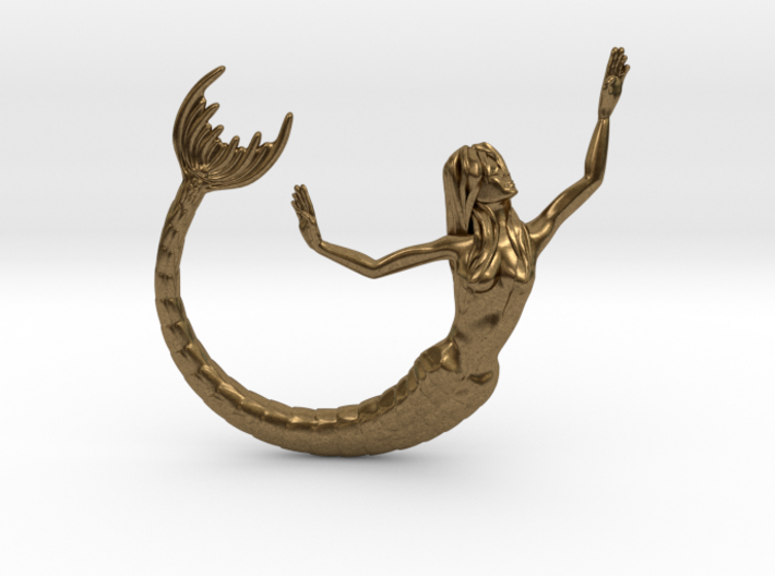 Mermaid Pendant 3d printed