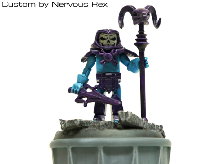 Skeletor's Havoc Staff scaled for Minimates 3d printed Custom by Nervous Rex