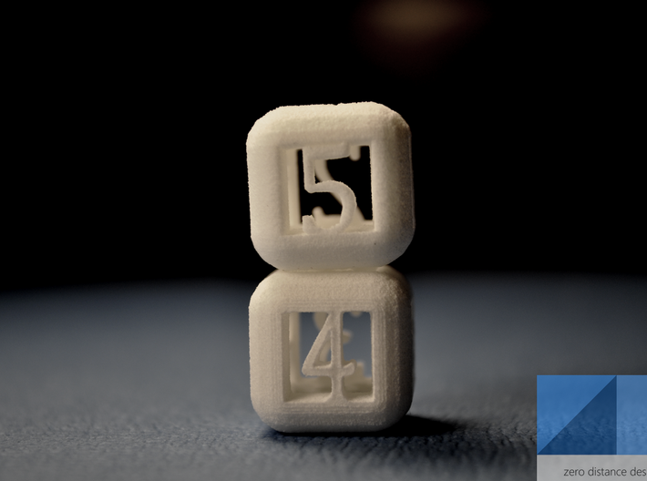 2 Pack Rounded Hollow Dice 3d printed