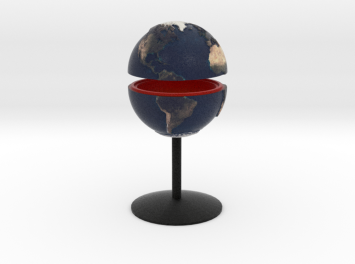 Tactile Miniature Earth With Stand 3d printed 