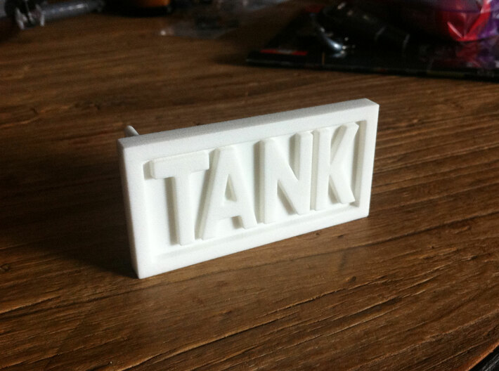 TANK belt buckle 3d printed First print in WS&F