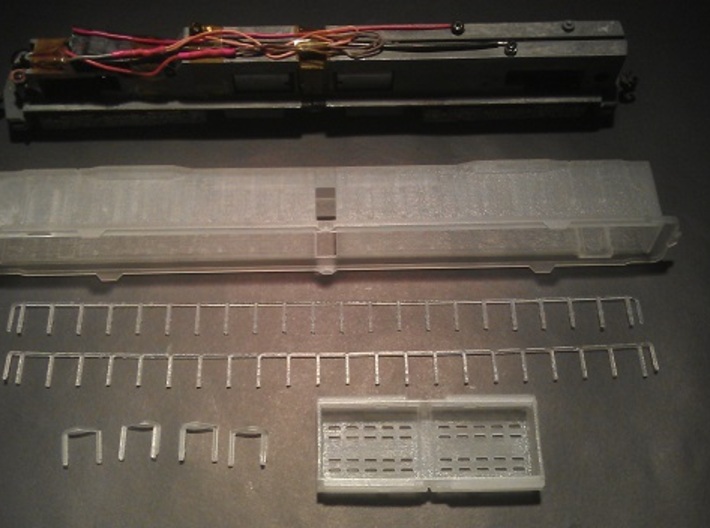 EMD DD35 N Scale 1:160 3d printed DD35 Kit With Chassis