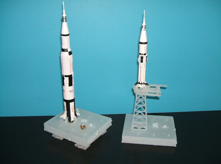 1/400 Saturn V MLP, Apollo launch pad 3d printed My thanks to Alain for photos of his unfinished models.