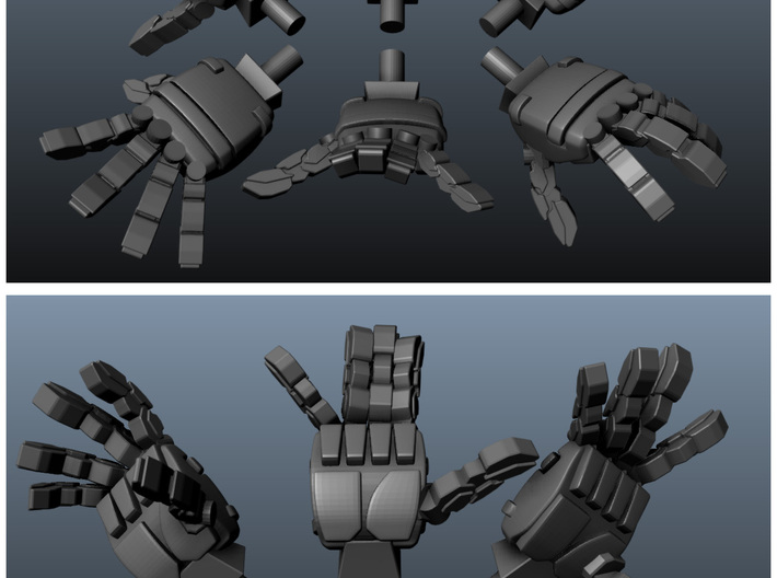 VF-11 Relámpago - Hands; Dynamic 3d printed 