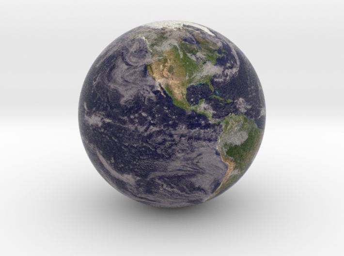 Cloudy Earth Marble 1&quot; Diameter 3d printed