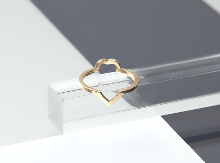 Heart Illusion Ring 3d printed 