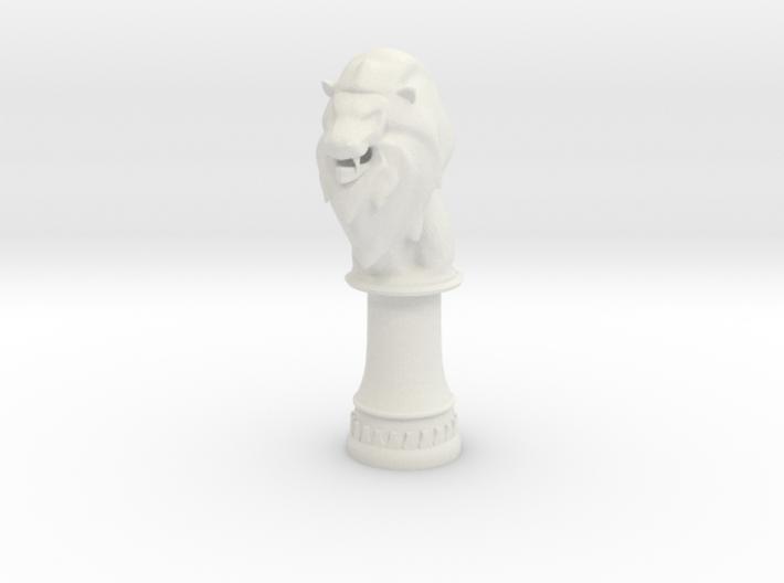 Lion Bishop (Round Base) 3d printed