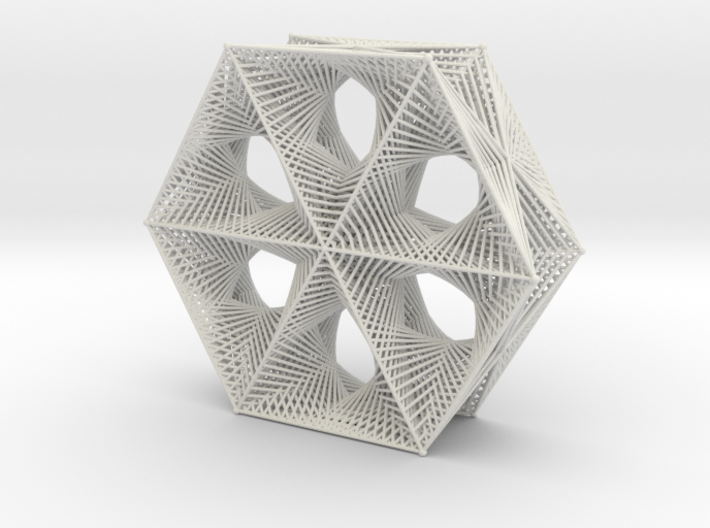 Star Shape Doubly Straight Line Curves 3d printed