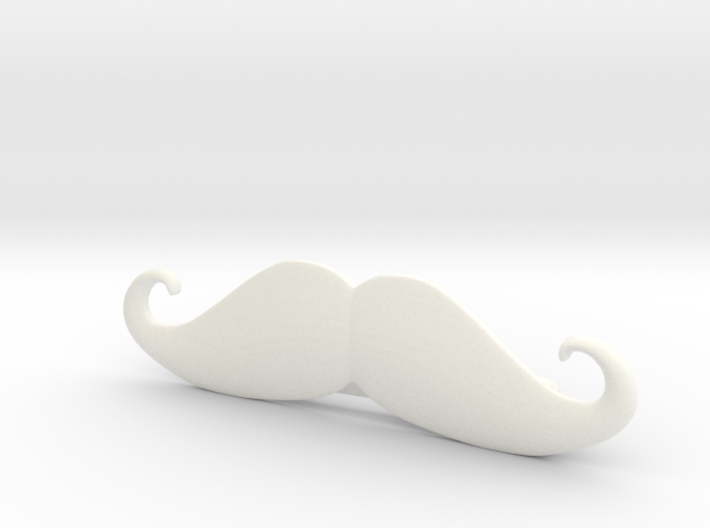 &quot;Italian&quot; Moustache Tie Bar (Plastics) 3d printed