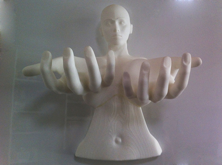 The Goddess of Tranquillity 3d printed White polished strong and flexible