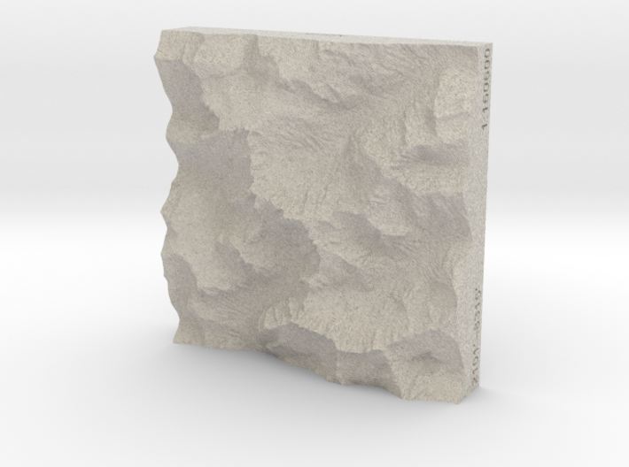 3'' Picket Range, Washington, USA, Sandstone 3d printed 