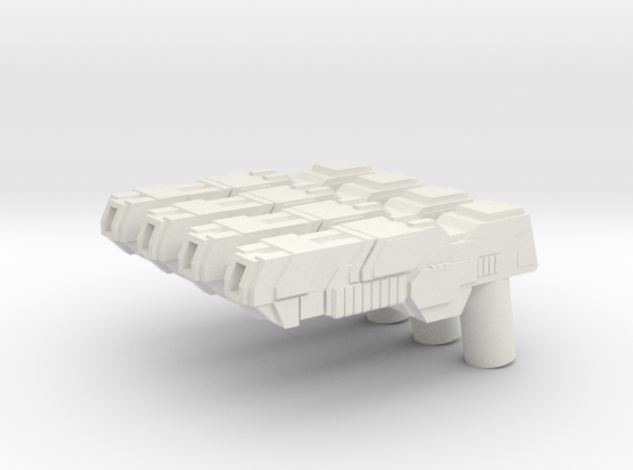 Custom futuristic shotguns x4 for Lego minifigs 3d printed