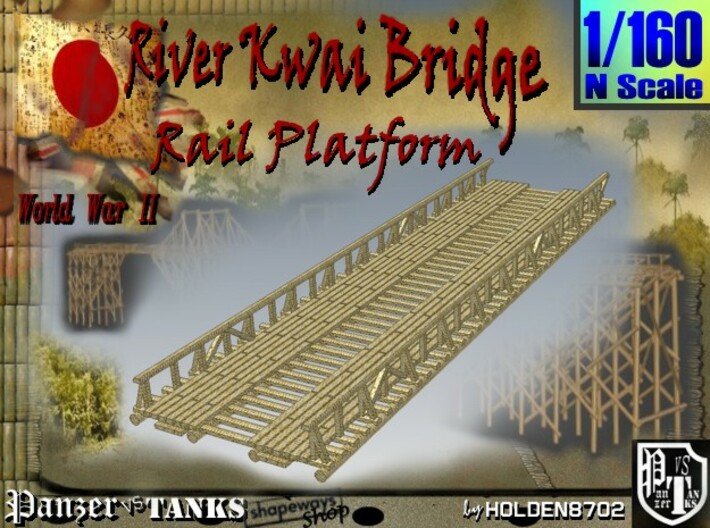 1-160 Bridge River Kwai Platform 3d printed