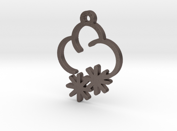 Frosty Cloud - Weather Symbol Pendant 3d printed 