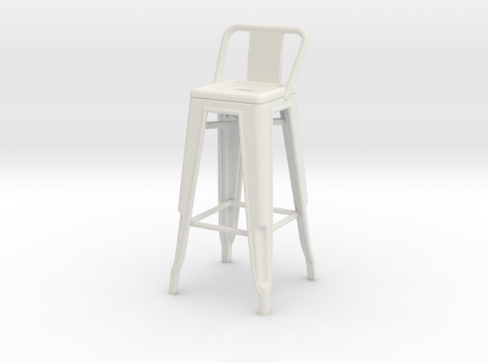 1:24 Tall Pauchard Stool, with Low Back 3d printed