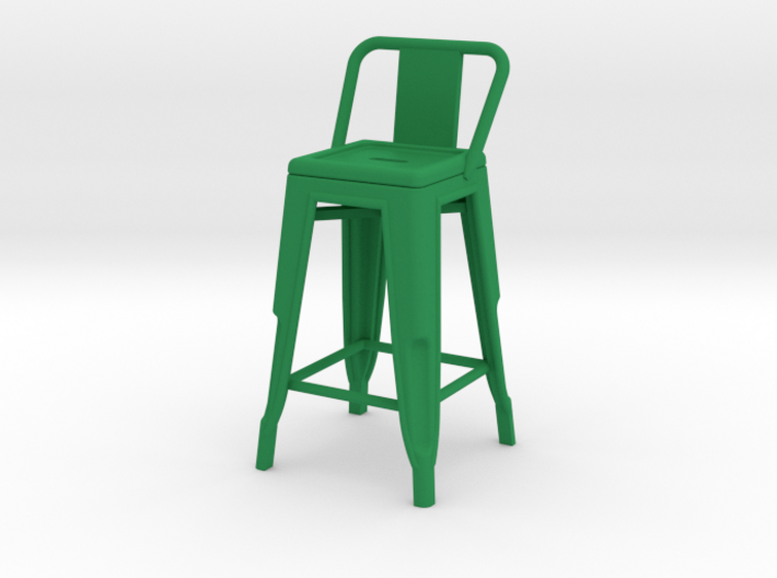 1:12 Pauchard Stool, with Short Back 3d printed