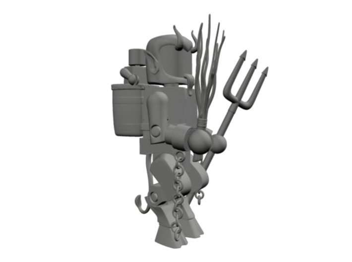 Goat Legs for Minimates 3d printed Shown with all Krampus accessories