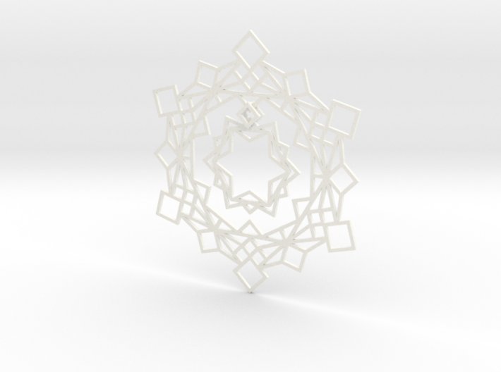 Squares Snowflake Ornament 3d printed 