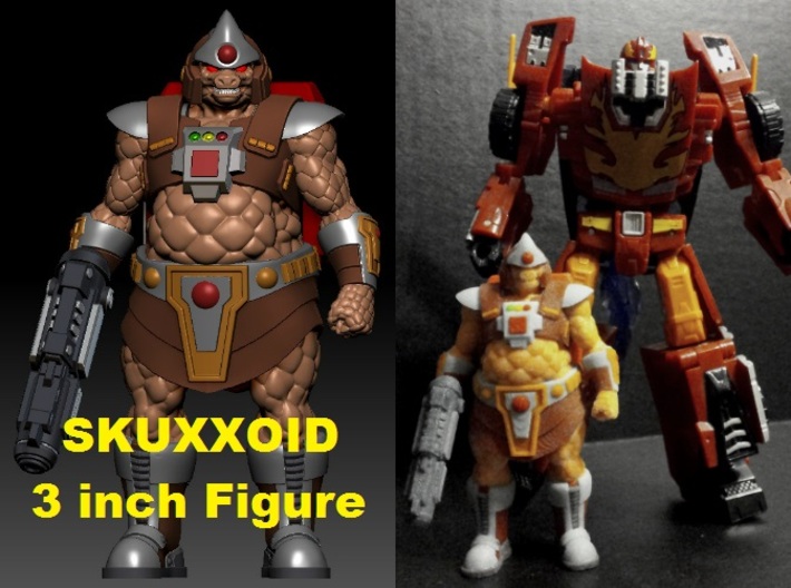 Skuxxoid 3inch Transformers Figure 3d printed Skuxxoid 3 inch figure printed in Full Color Sandstone