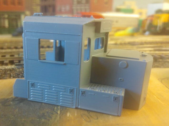 HO scale 1:87 CSX SD40-3 Wabtec Cab 3d printed Cab in primer by Campbell.
