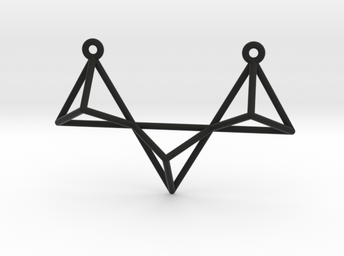 Tetrahedron Pendant 3d printed 