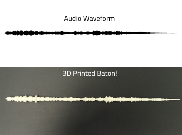 Beethoven Symphony No. 5 - Baton | Thick 3d printed Photo of thinner baton.  