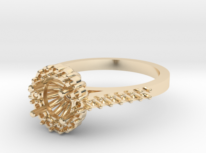 Tube Halo Engagement Ring 3d printed 