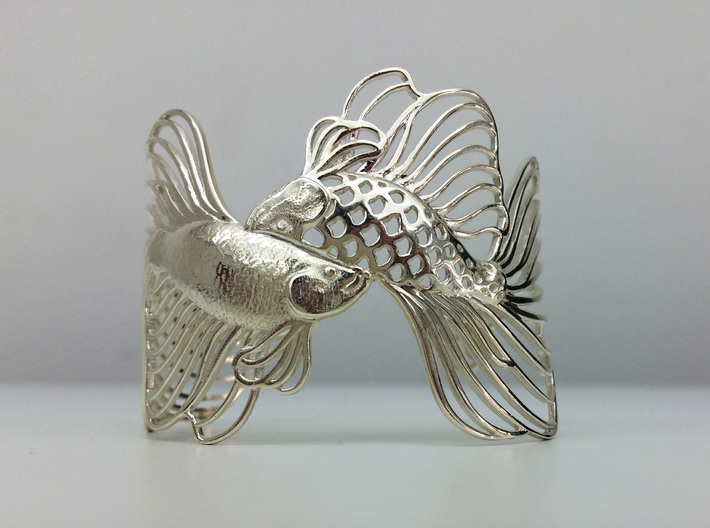 Pisces all sizes 3d printed premiumsilver