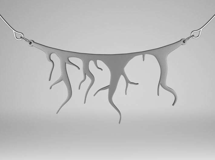 Roots Pendant 3d printed Stainless Steel